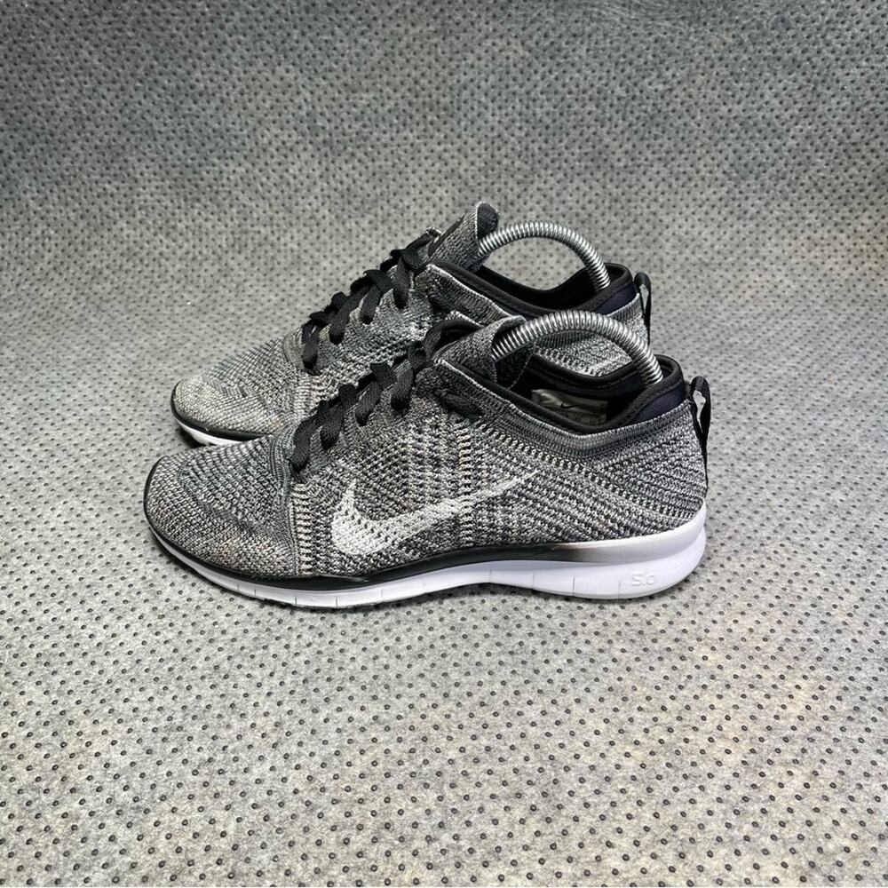 Nike Free RR Flyknit Black White Oreo Running Shoes Size 8 Women’s